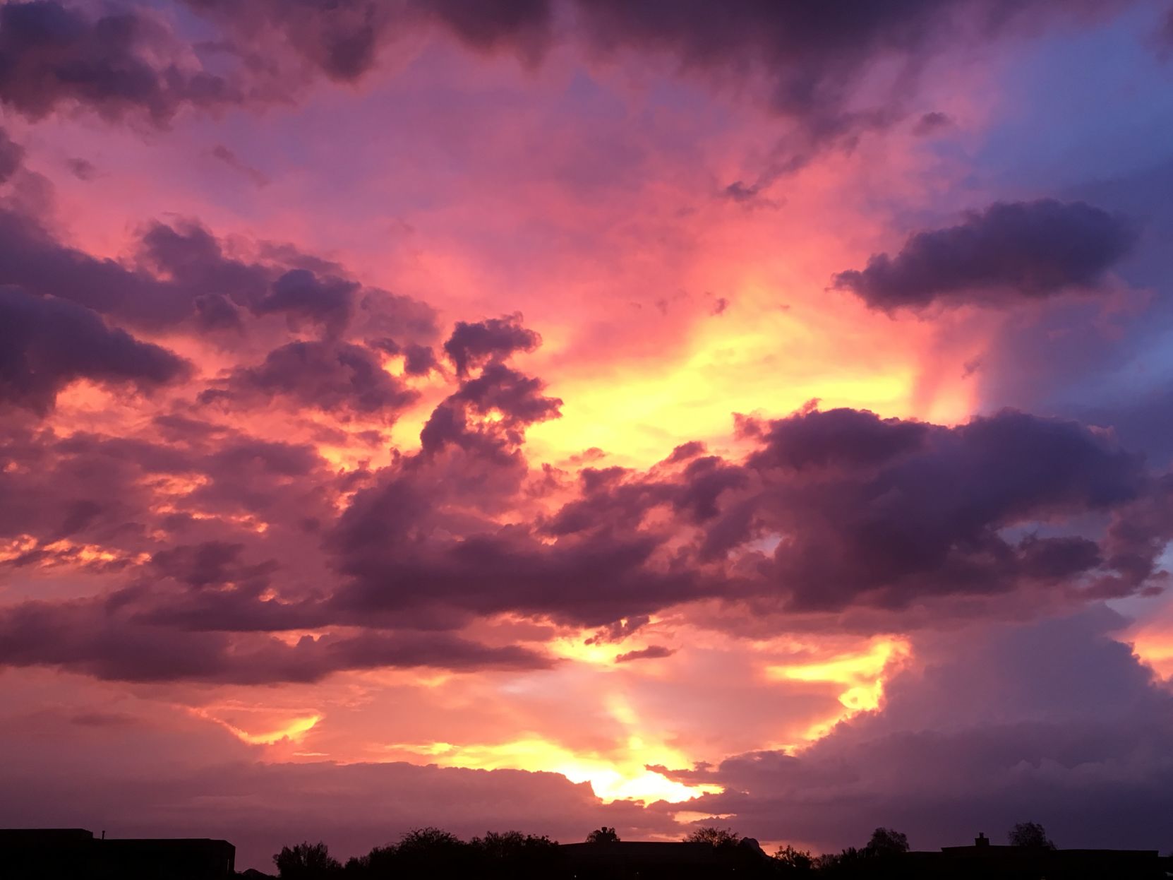 Sunset over the Tucson Mountains